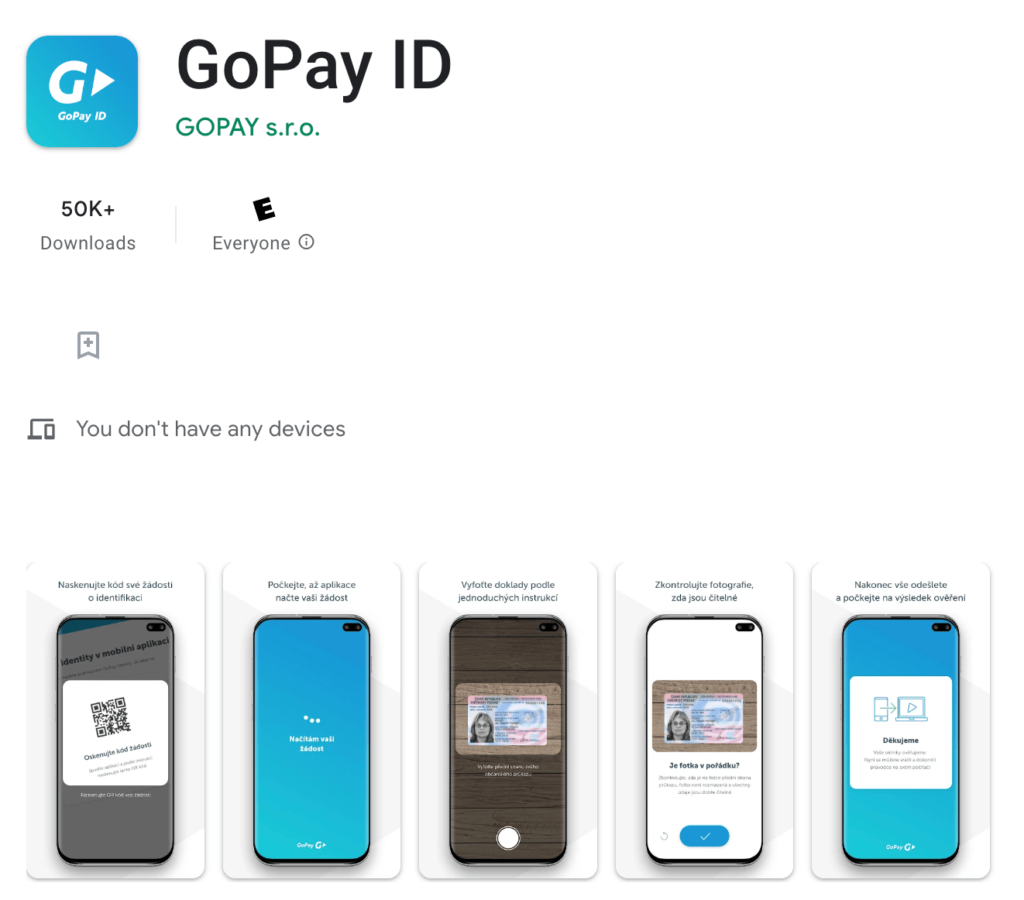 Aplikace GoPay